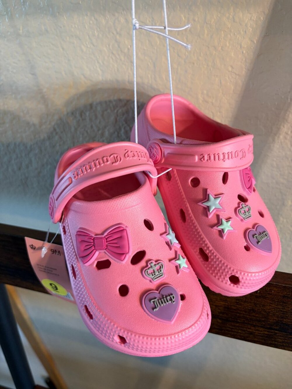 Juicy Couture Kids Pink Clogs Slides Beautie R Charms Size 9M